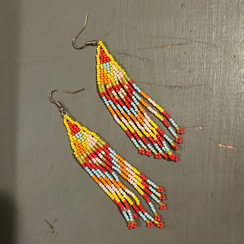 Seed bead earrings